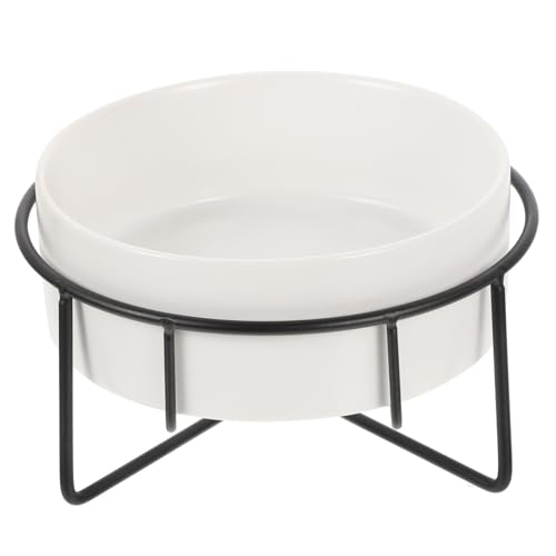 Toyvian 1Satz Erhöhter Katzenfutter und Wassernapf aus Keramik mit Metallgestell zu Reinigen Schützendes Design für Haustiere Weiße Schüssel mit Schwarzem Rahmen Toyvian 1Satz Erhöhter Katzenfutter und Wassernapf aus Keramik mit Metallgestell zu Reinigen Schützendes Design für Haustiere Weiße Schüssel mit Schwarzem Rahmen von Toyvian