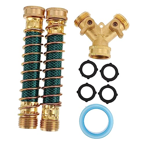 Toyvian 1Satz Garten Ventil Wasser Tap Splitter Adapter für Gartenschlauch Rostfreier Kupferanschluss mit Flexiblen Spiralschläuchen und Passend Toyvian 1Satz Garten Ventil Wasser Tap Splitter Adapter für Gartenschlauch Rostfreier Kupferanschluss mit Flexiblen Spiralschläuchen und Passend von Toyvian
