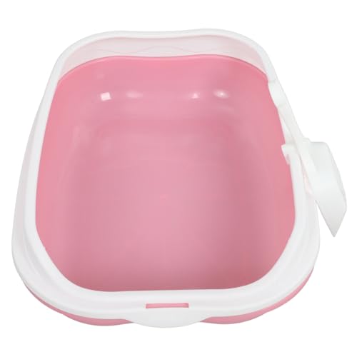 Toyvian 1Satz Halbgeschlossene Katzentoilette mit Spritzschutz für Kleine Katzen Abnehmbare Toilettenbox aus Robustem zu Reinigen für Innenräume von Toyvian