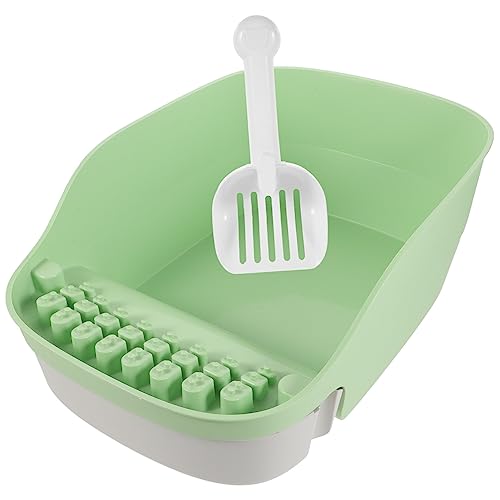 Toyvian 1Satz Katzenstreu Toilettenschale Für Kätzchen Hochwertige Katzentoilette Mit Verschüttungsdesign Avocado Für Haustierbedarf von Toyvian