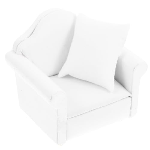 Toyvian Miniatur Sofa Für Hamster Tragbares Kleintier Spielzeug Kompaktes Design Weiß Für Chinchillas Und Andere Haustiere von Toyvian