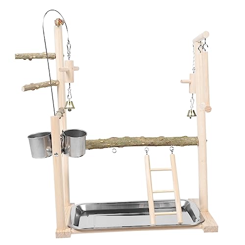 Toyvian 1Satz Papageien Spielplatz aus Hochwertigem Vogel Spielständer mit Futterbehältern Interaktive Schaukel für Papageien für Training und Sicheres und Bequemes Toyvian 1Satz Papageien Spielplatz aus Hochwertigem Vogel Spielständer mit Futterbehältern Interaktive Schaukel für Papageien für Training und Sicheres und Bequemes von Toyvian