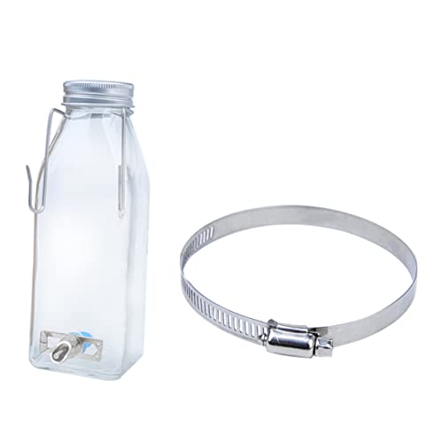 Toyvian 1Satz Wasserflasche Auslaufsichere Hängende Tränke für Kleine Haustiere Premium Glasdesign mit Fixierungsring für Hamster und Andere Nagetiere von Toyvian