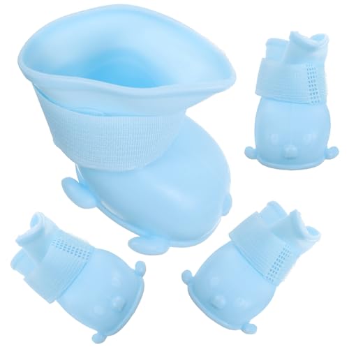 Toyvian 1Satz wasserdichte Hundeschuhe für Outdoor Aktivitäten rutschfeste Regenstiefel Verstellbare Haustierstiefel für Nässe und Schmutzschutz für Katzen von Toyvian