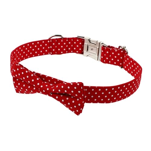Toyvian 1Stück Hundekragen Mit Bowknot Und Metallschnalle Verstellbares Baumwollhalsband Für Katzen Tierhalsdekoration Bequem Und Hautfreundlich von Toyvian