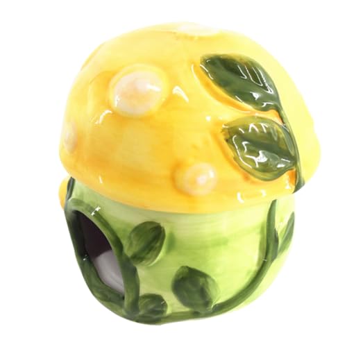 Toyvian 1Stück Keramisches Haustiernest im Pilzdesign Kühlnest für Hamster und Kleine Sorgt für Erholsamen Schlaf und Geschützte Umgebung für Sommermonate von Toyvian