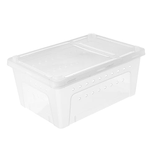 Toyvian 1Stück Kunststoff Reptilienkoffer mit Fütterungstür Transparente Box für Schlangen Schildkröten und Insekten Belüftete Aufbewahrung für Kleintiere und Reptilienhaltung Toyvian 1Stück Kunststoff Reptilienkoffer mit Fütterungstür Transparente Box für Schlangen Schildkröten und Insekten Belüftete Aufbewahrung für Kleintiere und Reptilienhaltung von Toyvian