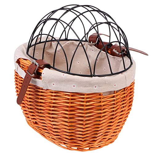Toyvian 1Stück Rattan Fahrradkorb für Haustiere Langlebiges Atmungsaktives Material zu Installieren für Katzen Praktischer Einkaufskorb Toyvian 1Stück Rattan Fahrradkorb für Haustiere Langlebiges Atmungsaktives Material zu Installieren für Katzen Praktischer Einkaufskorb von Toyvian