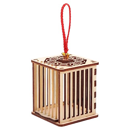 Toyvian 1Stück Tragbarer Insektenkäfig aus Holz für Heuschrecken und Grillen Haustierzubehör für Erwachsene für Outdoor Erkundungen und Naturinteressen von Toyvian