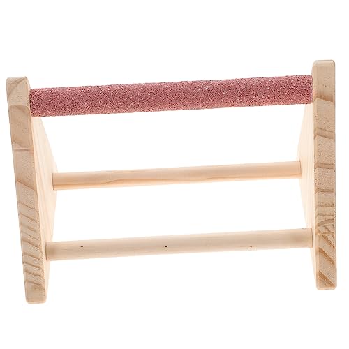 Toyvian 1stücke Tragbarer Vogel-papagei-holzständer Aktivität Kletterspielzeug Haustier Training Holzständer Vogel Spielzeug Für Papagei Papageienständer Brücke Haustier Ständer von Toyvian