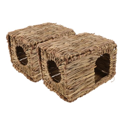 Toyvian 2 STÜCK Handgefertigtes Faltbares Gras Kaninchenhaus Stabiles Kleintierversteck für Meerschweinchen und Kaninchen Platzsparend Langlebig für Innen und Außenbereich Toyvian 2 STÜCK Handgefertigtes Faltbares Gras Kaninchenhaus Stabiles Kleintierversteck für Meerschweinchen und Kaninchen Platzsparend Langlebig für Innen und Außenbereich von Toyvian