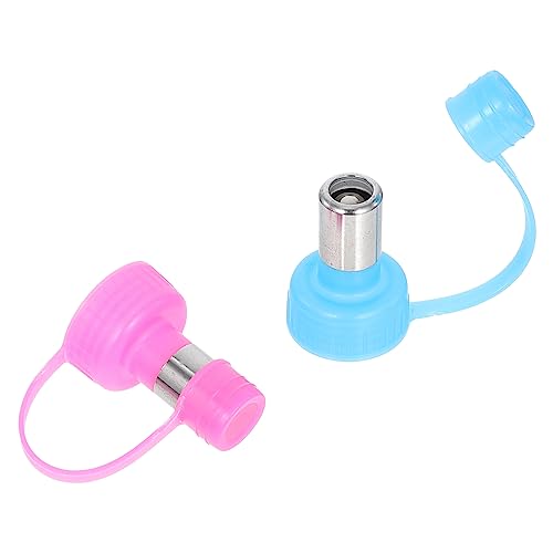 Toyvian 2 STÜCK Tragbare Hundewasserflasche für Outdoor Aktivitäten Auslaufsicherer Wasserspender für Haustiere mit Karabiner für Reisen und Blau von Toyvian