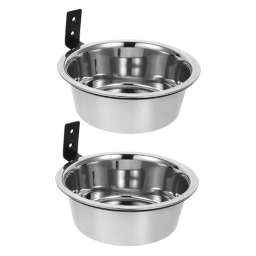 Toyvian 2 Sätze Wandmontierter Hundenapf Hängende Hundenäpfe Futternapf Für Hunde Im Freien Hündchen Schüssel Wassernapf Für Hunde Hundenapf Erhöht Haustiernapf Rostfreier Stahl Silver von Toyvian