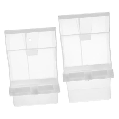 Toyvian 2 Stck Automatischer Vogelfutterspender Doppelkammer Haken und Schraubverschluss Wetterfest Abnehmbar Langlebig für Vögel Hamster Kaninchen und Kleintiere Einfache Reinigung von Toyvian
