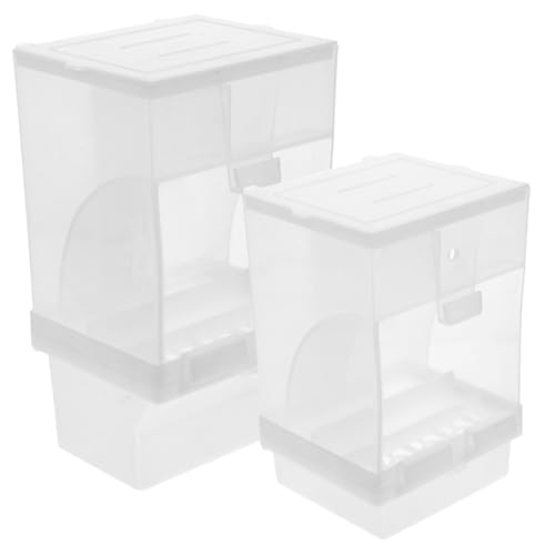 Toyvian 2 Stck Automatischer Vogelfutterspender Haken und Schraubenschublade für Vögel Nager und Kleintiere Aus Hochwertigem und Leicht zu Reinigen Abnehmbar für Einfache Installation von Toyvian