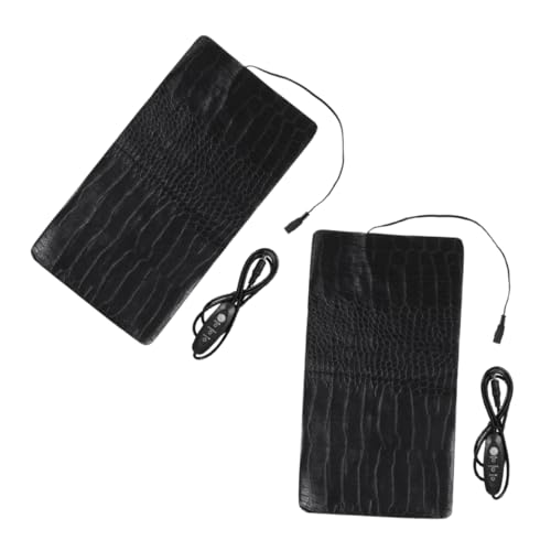 Toyvian 2 Stück 3 Heizkissen Für Haustiere Tankheizkissen USB-betriebene Heizung Einsiedlerkrabbenheizkissen Beheizbare Autositzauflage Einsiedlerkrebs Heizung USB-heizung Black Pu-Leder von Toyvian