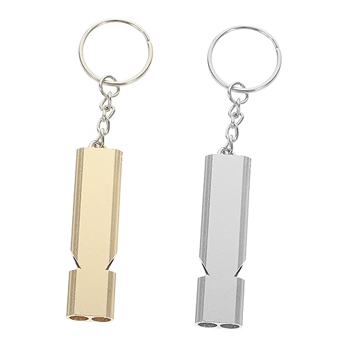 Toyvian 2 Stück Aluminiumlegierung Vogeltraining Pfeife mit Schlüsselring Verstellbar für Tauben und Papageien Praktische Leichte Pfeife für Vogelverhalten und Notfälle von Toyvian