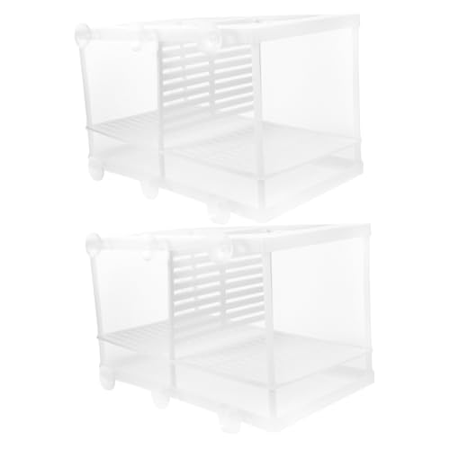 Toyvian 2 Stück Aquarium Zuchtkasten mit Saugnapf Kunststoff Isolationsbox für Fischbrut Sichtbares Netz Schutz für Kleine Fische Garnelen und Kranke im Fischbecken Toyvian 2 Stück Aquarium Zuchtkasten mit Saugnapf Kunststoff Isolationsbox für Fischbrut Sichtbares Netz Schutz für Kleine Fische Garnelen und Kranke im Fischbecken von Toyvian