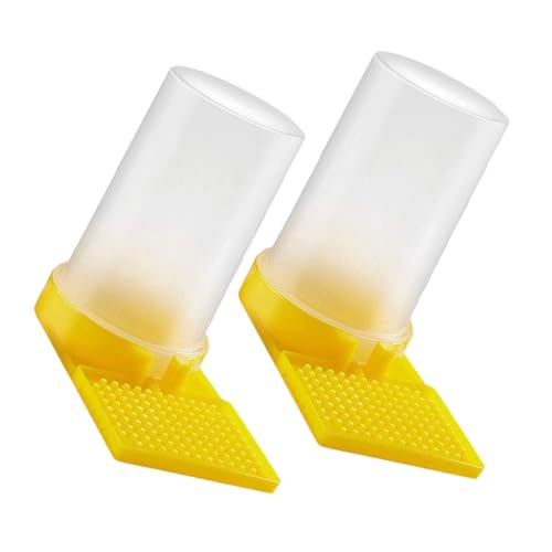 Toyvian 2 Stück Bienenfutter Bienenbecher Wasser für Bienengarten Honigbiene Imkerei Werkzeug Bienenwassertrinker Bienenwassertränke Wasserspender für Bienen Bienenstock-Futter pp Yellow von Toyvian