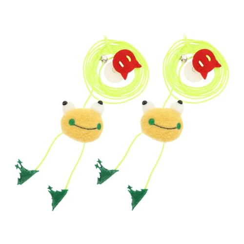 Toyvian 2 Stück Elastisches Katzenhängespielzeug Plüsch Interaktives Katzenspielzeug für Selbstspiel und Teasing Anpassbare Spielzeuge für Haustiere für Innenräume von Toyvian