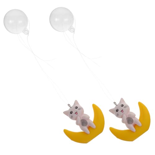 Toyvian 2 Stück Figur Dekoration Mond Cartoon Neuheit Unterwasser Aquarium Landschaftsbau Ornament Handwerk Dekorative Kleine Realistische Simulation Tier Wasser Landschaft Statuen Fisch von Toyvian