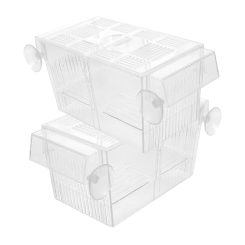 Toyvian 2stücke Aquarium Fischzuchtbox Mit Trennwand Saugnapf-Konstruktion Sicher Für Jungfische Wiederverwendbar Und Leicht Zu Installieren Im Aquarium-Becken von Toyvian