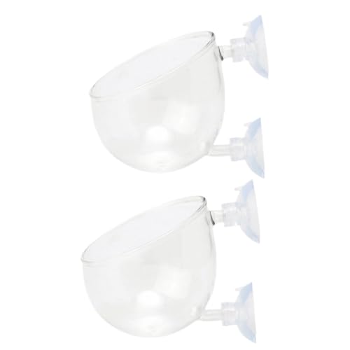 Toyvian 2 Stück Fischbecken Pflanztopf mit Doppel saugnapf Wasserpflanzenhalter für Aquarium Atmungsaktiver Blumentopf aus Vielseitig als Futter Pflanzenhalter Leicht und Einfach zu von Toyvian