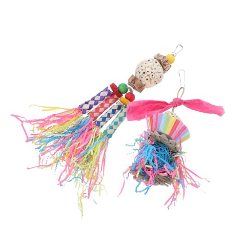 Toyvian 2 Stück Futterspielzeug Für Vögel Großes Vogelspielzeug Sittichkäfig Zubehör Futterspender Für Vögel Vogelspielzeug Für Sittiche Weihnachtsspielzeug Für Vögel Sittich von Toyvian