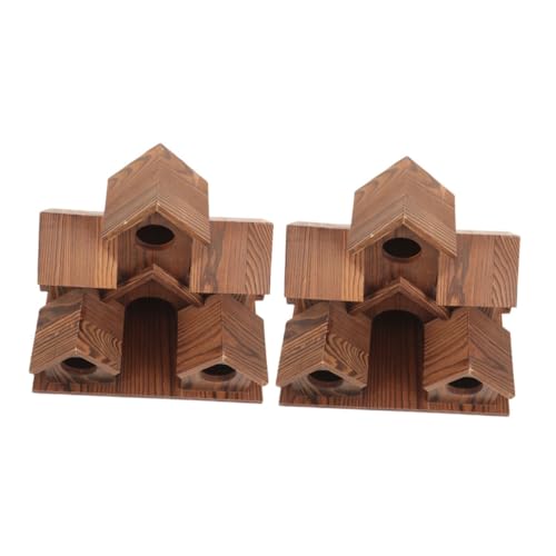 Toyvian 2 Stück Hängendes Vogelhaus aus Massivem Holz Rustikale Vogelhäuschen Wetterfest und Langlebig Cottagestil Nistkasten für Garten Terrasse und Außenbereich Dekorative Futterstation Toyvian 2 Stück Hängendes Vogelhaus aus Massivem Holz Rustikale Vogelhäuschen Wetterfest und Langlebig Cottagestil Nistkasten für Garten Terrasse und Außenbereich Dekorative Futterstation von Toyvian