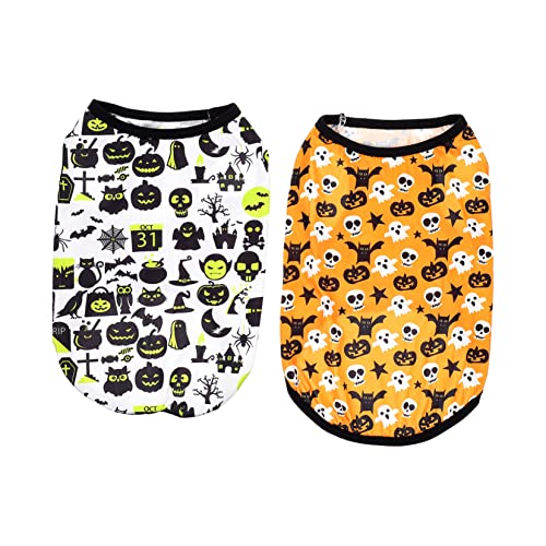 Toyvian 2 Stück Halloween Hundeweste für Welpen Atmungsaktive Tierbekleidung mit Kürbis Fledermaus für Halloween und Winterfeiern Toyvian 2 Stück Halloween Hundeweste für Welpen Atmungsaktive Tierbekleidung mit Kürbis Fledermaus für Halloween und Winterfeiern von Toyvian