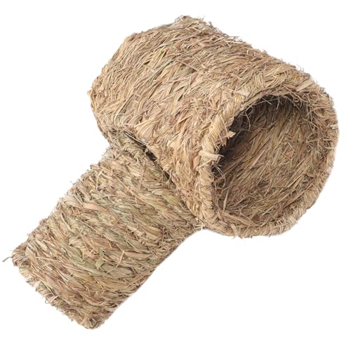 Toyvian 2 Stück Hamster Tunnel aus Gewebtem Stroh Teiliges Versteckspielzeug für Kleine Nager Atmungsaktiv und Robust Geeignet für Hamster Meerschweinchen Kaninchen Fördert Bewegung und von Toyvian