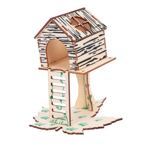 Toyvian 2 Stück Hamster Versteckhaus Teiliges Kleintier Spielhaus mit Plattform und Kletterleiter Multifunktionales Hamster für Zwerghamster zur Beschäftigung und Aktivitätsförderung von Toyvian