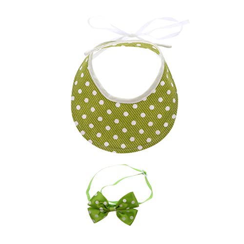 Toyvian 2 Stück Haustier Hut Kleiner Tierhut Hundekopfbedeckung Hundemützen Haustiere Hut Hüte für Haustierhunde Hundehut Haustierhut Hund Sommermütze Hund Schleife Halsband Stoff Green von Toyvian