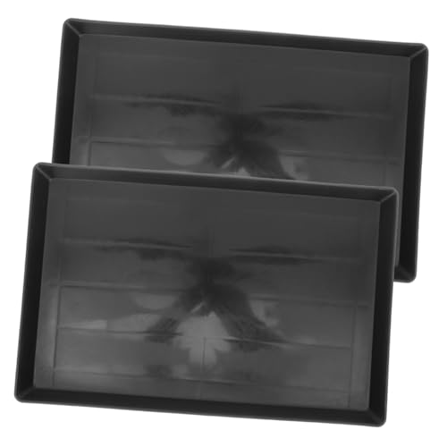 Toyvian 2 Stück Haustier Käfig Unterlage Kunststoff Tabletts für Vogel und Kaninchenkäfige Hundeboxen Leicht zu Reinigen rutschfest und Auslaufsicher Schwarz Toyvian 2 Stück Haustier Käfig Unterlage Kunststoff Tabletts für Vogel und Kaninchenkäfige Hundeboxen Leicht zu Reinigen rutschfest und Auslaufsicher Schwarz von Toyvian