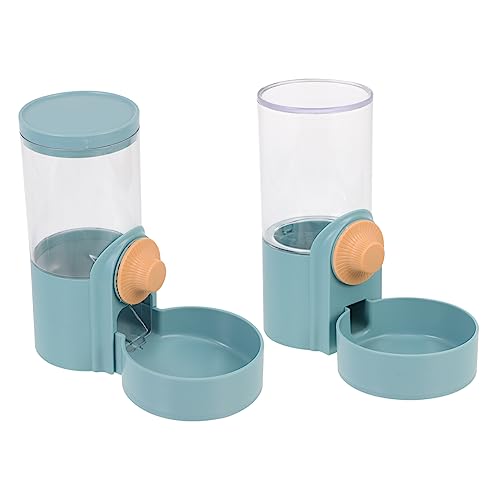 Toyvian 2 Stück Haustier Wasserspender und Futterautomat für Kleine Automatischer Trink und Futterspender für Meerschweinchen und Katzen zu Installieren Auslaufsicher Platzsparend von Toyvian