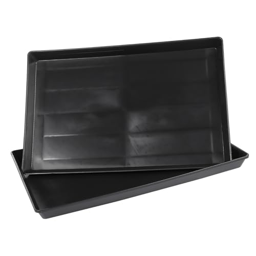 Toyvian 2 Stück Haustiertablett Ersatz für Hundeboxen Haustierkistenpfanne Hase klein Vogelkäfig Bodenschale Tierkäfig Bodenwanne Hundetablett für Kiste Kothalter für Vögel Plastik Black von Toyvian