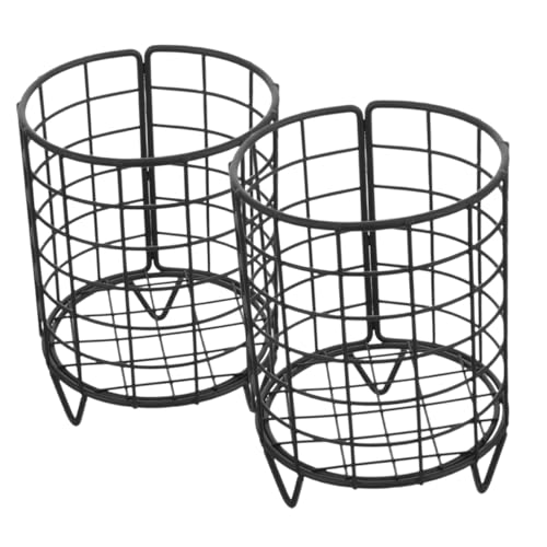 Toyvian 2 Stück Heufütterung futterbox futterbehälter Heuhalter Heukorb mit Metallrahmen Häschen-Feeder Nahrungssuche Kaninchenfutter für Käfige eiserner Zubringer Schmiedeeisen Black von Toyvian