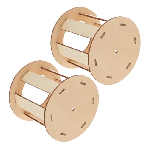 Toyvian 2 Stück Holz Futterspender für Kleintiere Einstellbare Heuraufe für Meerschweinchen und Chinchillas Robuster Futterhalter für Gras und Heu im Käfig von Toyvian