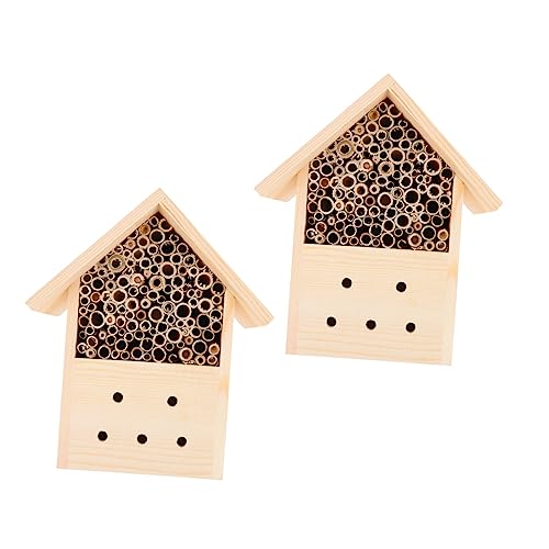 Toyvian 2 Stück Holz Insektenhotel für Bienen Dekoratives Bienenhaus für Garten als Nistplatz und Unterschlupf für Wildbienen und Schmetterlinge Hängbar Verwenden Toyvian 2 Stück Holz Insektenhotel für Bienen Dekoratives Bienenhaus für Garten als Nistplatz und Unterschlupf für Wildbienen und Schmetterlinge Hängbar Verwenden von Toyvian