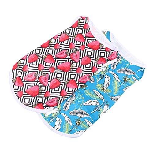 Toyvian 2 Stück Hundeweste Atmungsaktiv Party Chihuahua kleines Kleidungsstück Hundebekleidung Hundeshirts für kleine Hunde tragbares Hundeshirt Haustierkleidung flach gestrickter Stoff von Toyvian