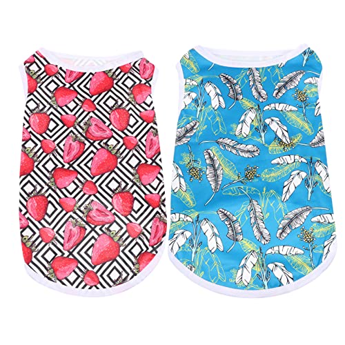 Toyvian 2 Stück Hundeweste Welpe Mäntel Mittel kleines Kleidungsstück Hundebekleidung für Hundekleidung Haustierhundkleidung Hunde-t-Shirt Haustierhemd Hundet-Shirt flach gestrickter Stoff von Toyvian