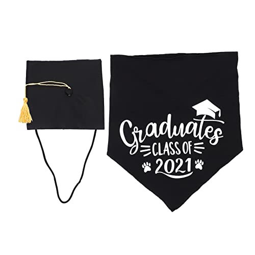 Toyvian 2 Stück Hut Für Tierärzte Party-hundekleidung Haustier-Bandana Hundemütze Partyhunde-dreiecksschal Doktorhut Für Hunde Partybedarf Für Hund Heimtierbedarf Schwarz Polyester von Toyvian