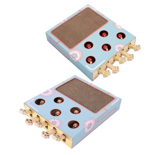 Toyvian 2 Stück Interaktives Katzenspielzeug Kratzbrett aus Robustem Wellpappe für Drinnen Stimulierende Spielzeugbox für Katzen Tragbar und Langlebig für Spiel und Training Toyvian 2 Stück Interaktives Katzenspielzeug Kratzbrett aus Robustem Wellpappe für Drinnen Stimulierende Spielzeugbox für Katzen Tragbar und Langlebig für Spiel und Training von Toyvian