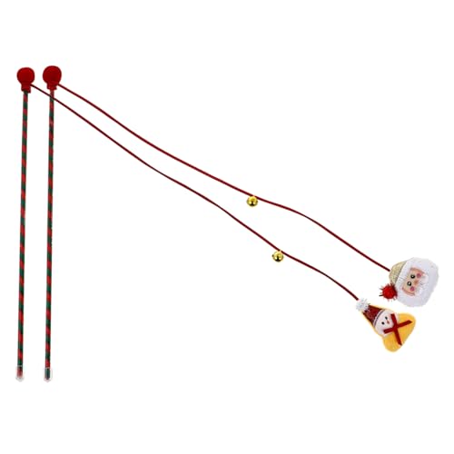 Toyvian 2 Stück Interaktives Katzenspielzeug Weihnachten mit Glocke Santa Claus Schneemann Katzenangel Teaser Sticks für Indoor Katzen Spielerisch Jagdtrieb Fördern Toyvian 2 Stück Interaktives Katzenspielzeug Weihnachten mit Glocke Santa Claus Schneemann Katzenangel Teaser Sticks für Indoor Katzen Spielerisch Jagdtrieb Fördern von Toyvian