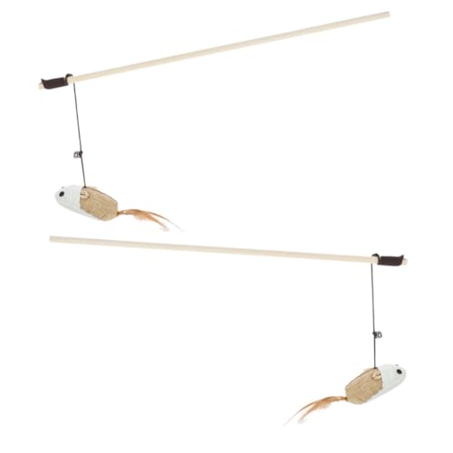 Toyvian 2 Stück Interaktives Katzenspielzeug mit Plüschmaus und Glocke Selbstunterhaltendes Teasing Wand für Katzen und Kätzchen zur Stressreduktion und Aktivitätsförderung Toyvian 2 Stück Interaktives Katzenspielzeug mit Plüschmaus und Glocke Selbstunterhaltendes Teasing Wand für Katzen und Kätzchen zur Stressreduktion und Aktivitätsförderung von Toyvian