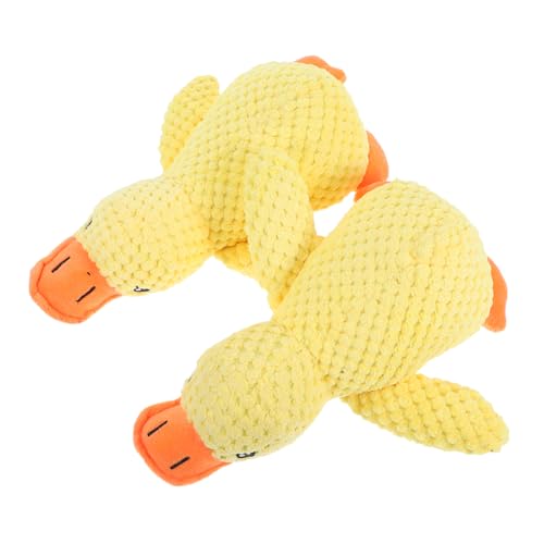 Toyvian 2 Stück Interaktives Quietschendes Enten für Kleine Hunde Spaßige Kau Spielzeuge für Drinnen und Draußen Fördert Aktives und Teething von Toyvian
