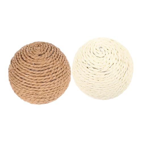 Toyvian 2 Stück Katze Sisalkugel Spielzeugbälle für Katzen Kratzbaum für Katzenkugeln groß neckisch interaktives katzenspielzeug katzenball Haustier Kätzchenkratzer Hanfseil Toyvian 2 Stück Katze Sisalkugel Spielzeugbälle für Katzen Kratzbaum für Katzenkugeln groß neckisch interaktives katzenspielzeug katzenball Haustier Kätzchenkratzer Hanfseil von Toyvian