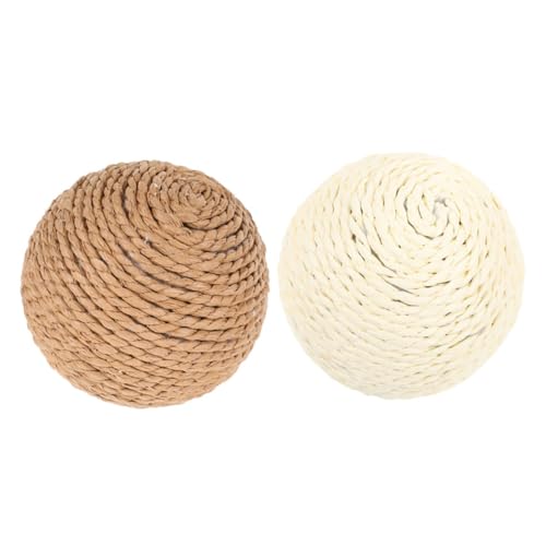Toyvian 2stücke Interaktives Katzenspielzeug Jute Kratzball Für Katzen Unterhaltsame Und Praktische Spielbälle Zur Zahnpflege Und Beschäftigung Von Haustieren von Toyvian