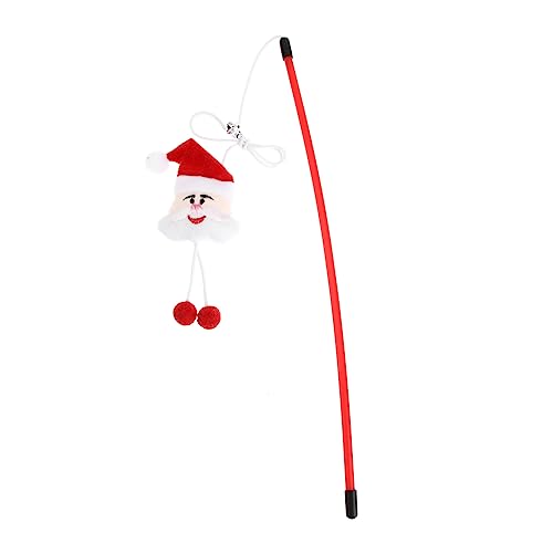 Toyvian 2 Stück Katzenangel im Santa Claus Design Interaktive Katzenspielzeuge Bewegung und Bindung für Katzen und von Toyvian