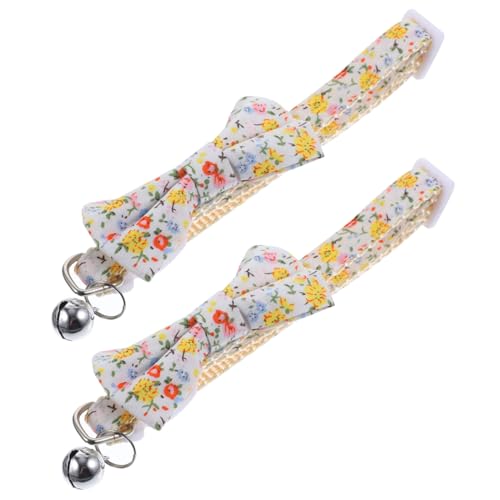 Toyvian 2 Stück Katzenkragen Mit Glocke Katzenhalsband Katzenzubehör Kragen Für Katzen Weiblich Kätzchen Bowtie Kragen Für Katzen Kätzchenhalsband Polyester-Nylon Toyvian 2 Stück Katzenkragen Mit Glocke Katzenhalsband Katzenzubehör Kragen Für Katzen Weiblich Kätzchen Bowtie Kragen Für Katzen Kätzchenhalsband Polyester-Nylon von Toyvian